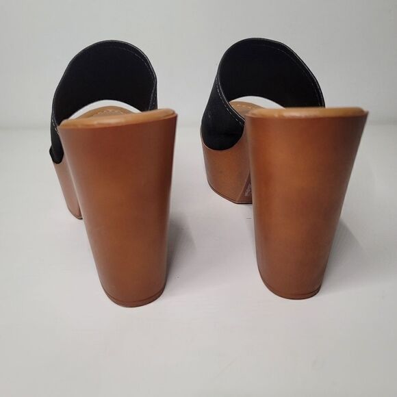 Bamboo black platform sandal - Picture 8 of 9